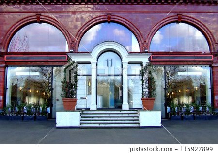 Hotel entrance Hotel entrance 115927899