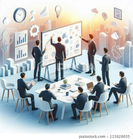 Various meeting scenes 115928035