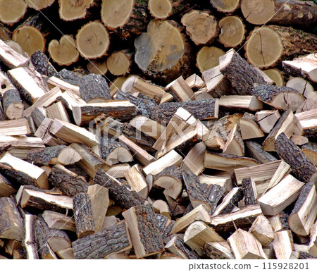 Firewood stack Firewood stack 115928201