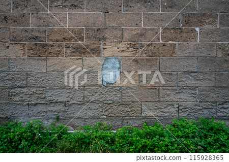 Repaired stone wall Repaired stone wall 115928365
