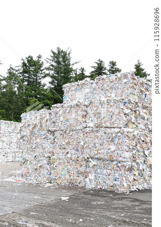 廢紙、紙張、回收、造紙廠、工廠、環境、環境問題、再利用、堆積、資源 115928696