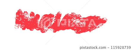 Childish Crayon brush stroke color underline. Chalk pen highlight stroke. Rough hand drawn brush underline element for accent, emphasis element. Color kid chalk vector illustration 115928739