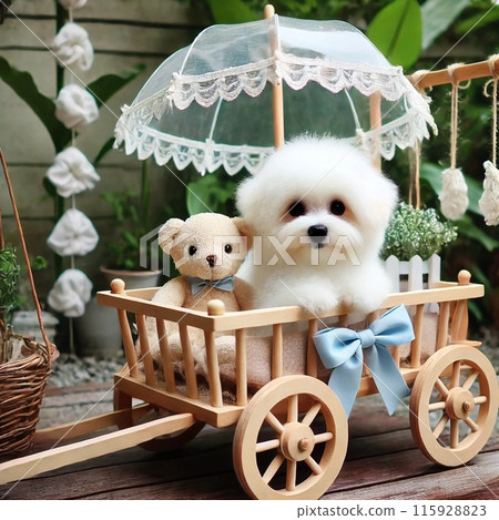 Toy Poodle Umbrella - White Toy Poodle Umbrella - White
