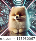 Pomeranian of the Future: Cyberpunk Dog Meets Technology 115930067