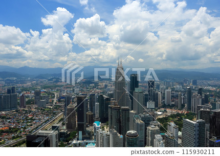 A bird's-eye view of Kuala Lumpur, the capital of Malaysia 115930211