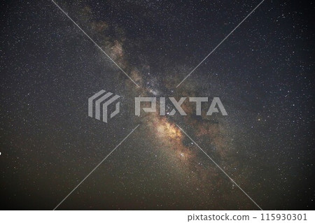 The Milky Way rising above the horizon late at night. The Milky Way rising above the horizon late at night. 115930301