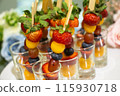 Buffet meals in luxury hotels often include a variety of food options from all over the world.    115930718