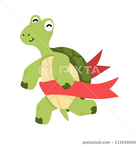 The wild turtle runs to the finish line 115930899