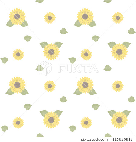 向日葵無縫圖案背景 115930915