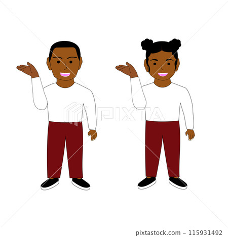 black child, white background 115931492