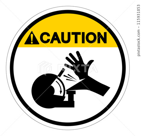 Caution Rotating Wheels Symbol Sign, Vector Illustration, Isolate On White Background Label .EPS10 115931853