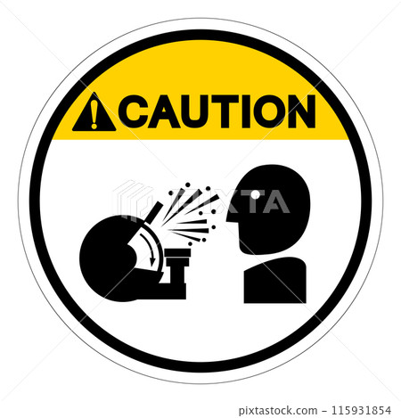 Caution Rotating Wheels Symbol Sign, Vector Illustration, Isolate On White Background Label .EPS10 115931854