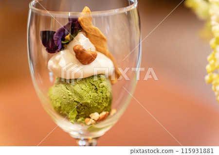 Stylish dessert in a glass Stylish dessert in a glass 115931881