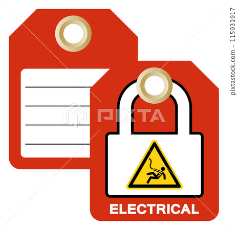 Electrical Tag Label Symbol Sign, Vector Illustration, Isolate On White Background. EPS10 115931917