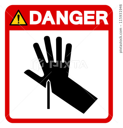 Danger Sharp Point Symbol Sign, Vector Illustration, Isolate On White Background Label .EPS10 115931946