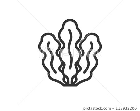 海藻圖示插圖（畫線） 115932200