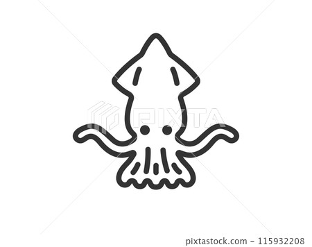 魷魚圖示圖解（畫線） 115932208
