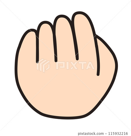 石頭、剪刀、布黏稠。握緊拳頭的手插畫素材 115932216