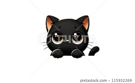 一隻圓眼睛的小可愛黑貓 115932269