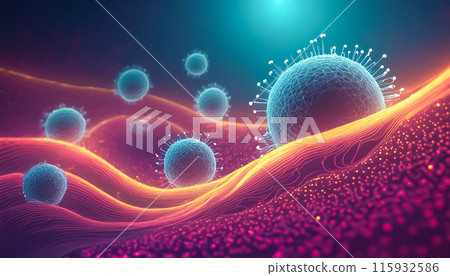 CG背景插畫多彩病毒 115932586