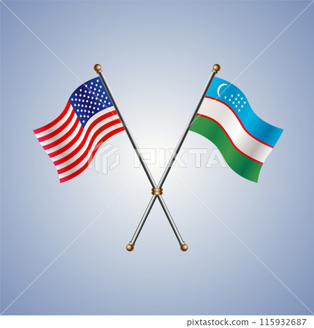 United States and Uzbekistan flags relations United States and Uzbekistan flags relations 115932687