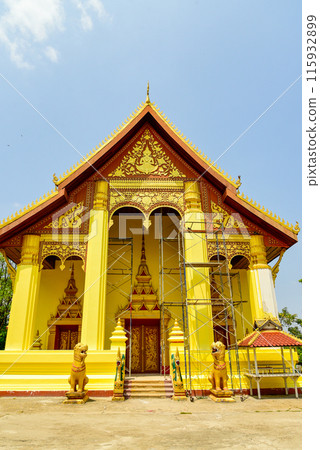 寮國首都萬象的塔考寺 (Wat That Khao) 風景優美,以巨型臥佛像而聞名 寮國首都萬象的塔考寺 (Wat That Khao) 風景優美,以巨型臥佛像而聞名 115932899