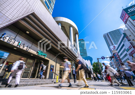 日本橫濱市六月的城市景觀。上大岡站等的景色=第3 115933061