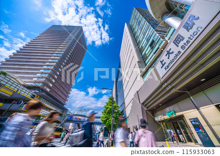 日本橫濱市六月的城市景觀。上大岡站等的景色=第3 日本橫濱市六月的城市景觀。上大岡站等的景色=第3 115933063