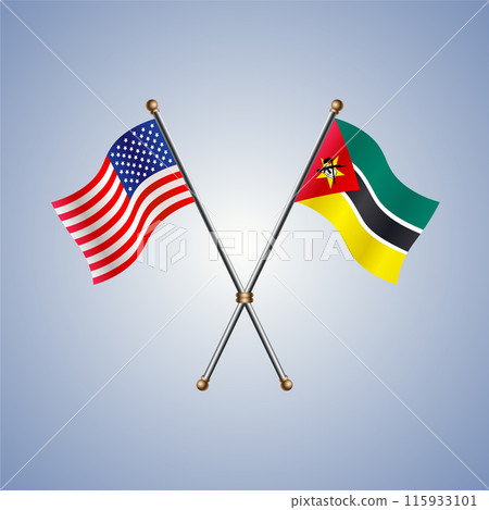 United States and Mozambique flags relations 115933101