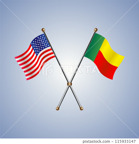 United States and Benin flags relations 115933147