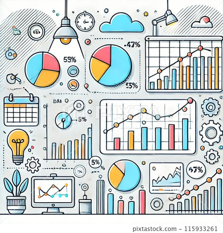 Business images, various graphs Business images, various graphs 115933261