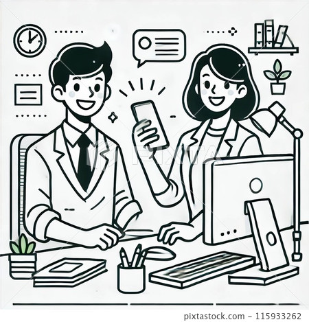 Business people having an online meeting Business people having an online meeting 115933262