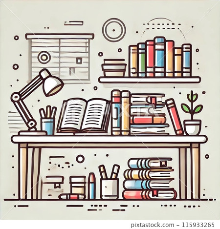 Stylish books and books Stylish books and books 115933265