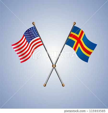United States and Aland Islands flags relations 115933585