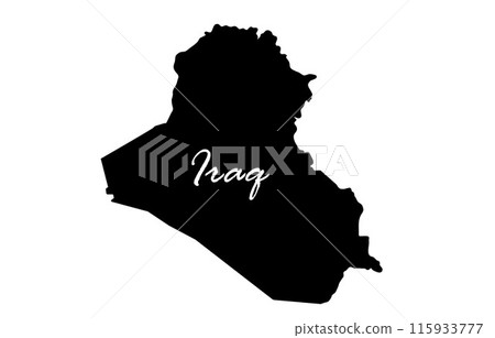 Black Silhouette of a Iraq Country Map Black Silhouette of a Iraq Country Map 115933777