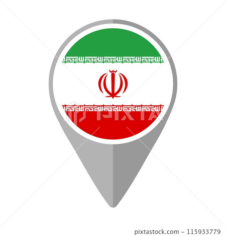 Iran Flag on Location Pin Iran Flag on Location Pin 115933779