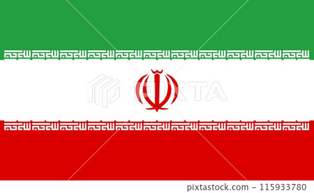 Iran flag illustration vector design Iran flag illustration vector design 115933780