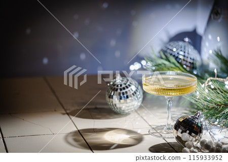 Festive New Year champagne Festive New Year champagne 115933952