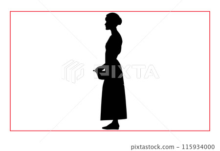House Keeper vector silhouette, Cleaning Silhouette Maid 115934000