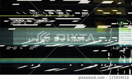 Digital errors on the screen. Colorful stripes noisy television screen Digital errors on the screen. Colorful stripes noisy television screen 115934018