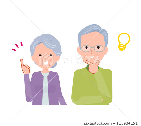 Elderly senior couple. Idea, conviction, inspiration, 115934151