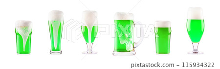 green beer isolated on a white green beer isolated on a white 115934322