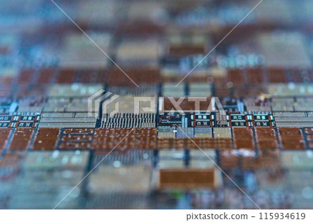 Silicon wafer close-up 115934619
