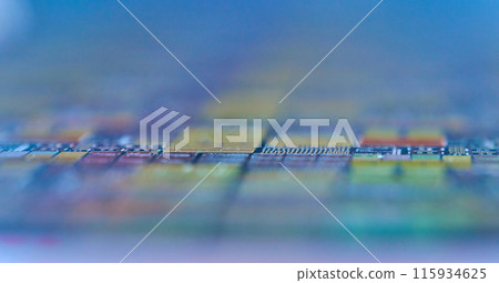 Silicon wafer close-up 115934625
