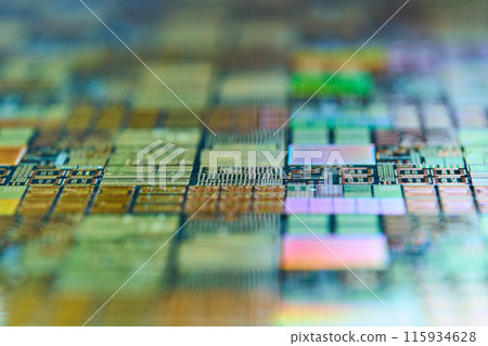 Silicon wafer close-up 115934628