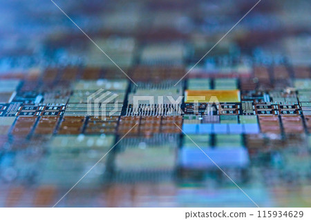 Silicon wafer close-up 115934629