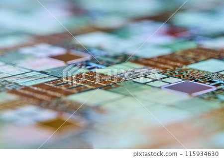Silicon wafer close-up 115934630
