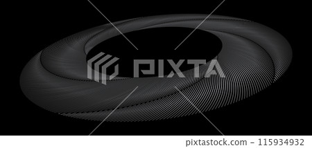 Abstract background with lines in spiral, perspective view. Art design circle as logo or icon. 115934932