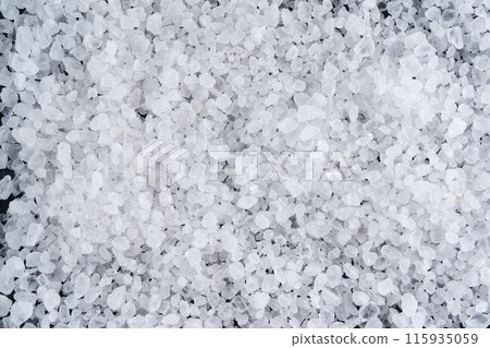 Rock salt and black background 115935059