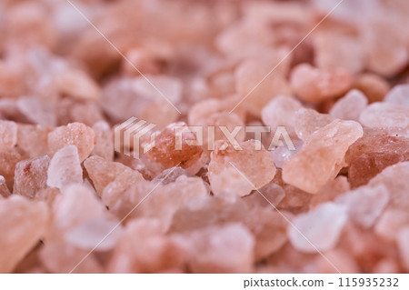 Pink salt and black background 115935232